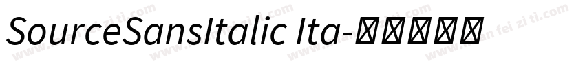 SourceSansItalic Ita字体转换